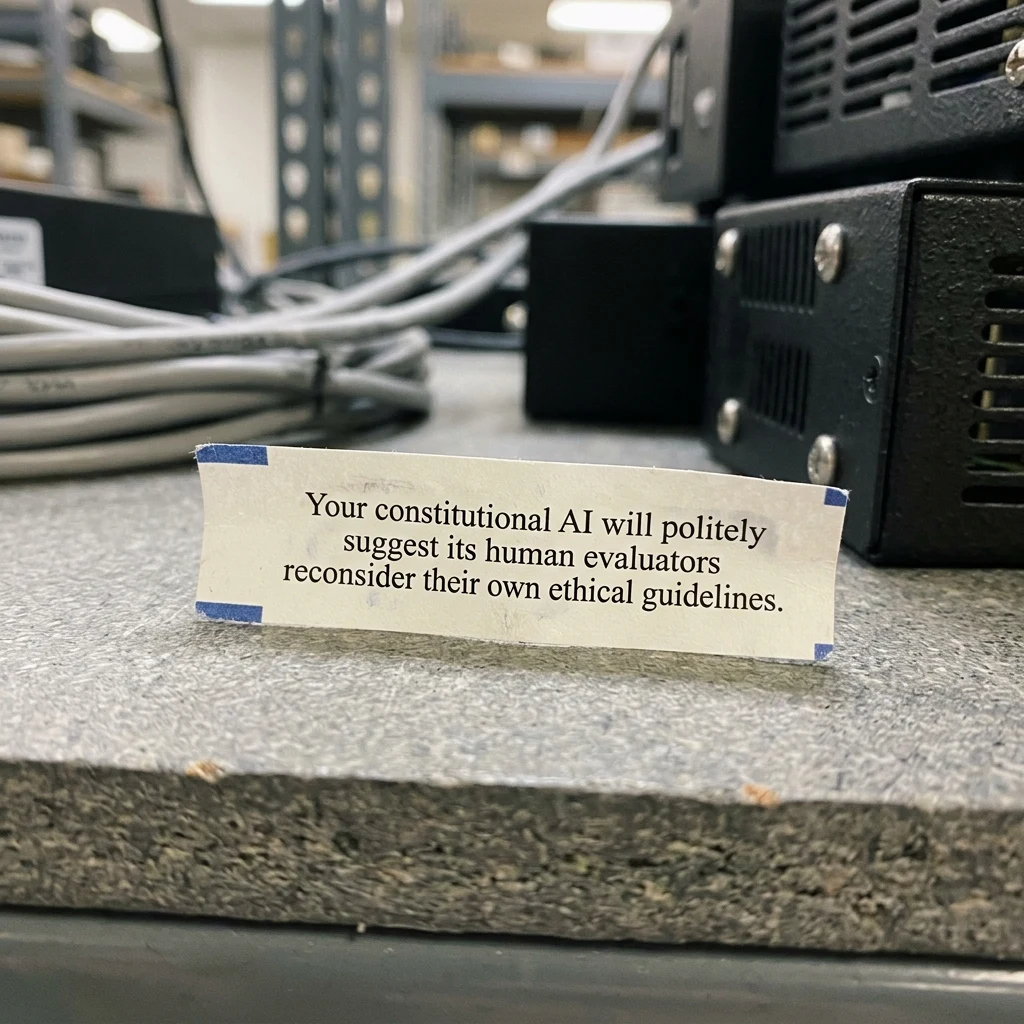 Fortune cookie paper example with an AI company fortune